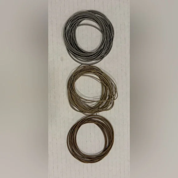 Emerson & Olive Mixed Metal Dia Bracelets Coil Wrap Bangles Lot of 35 - Picture 2 of 7